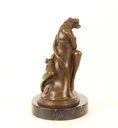 [LA-47209] Bronzeskulptur Bronzefigur Erotik Frau umarmt Phallus Penis Bild 4