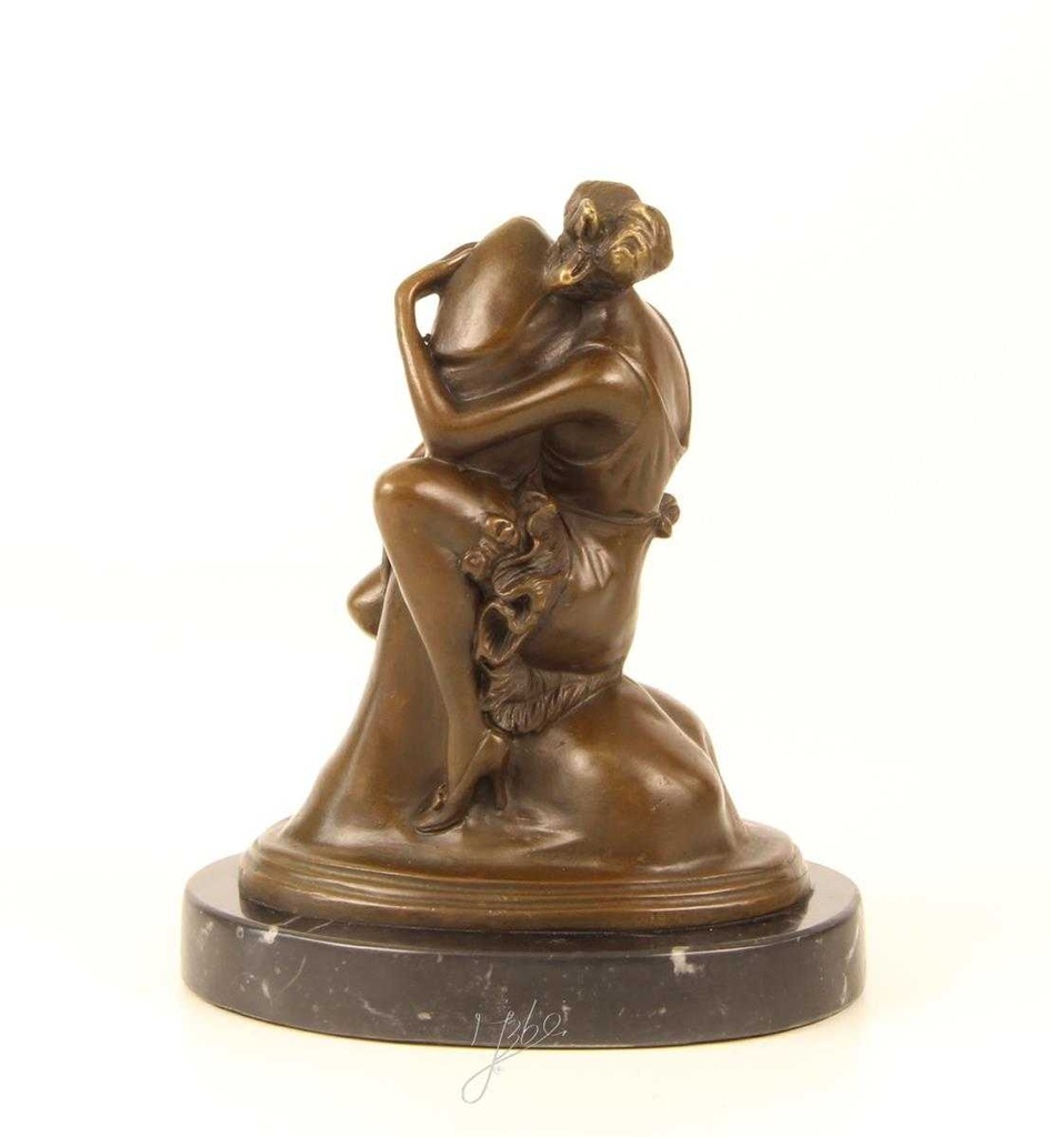 [LA-47209] Bronzeskulptur Bronzefigur Erotik Frau umarmt Phallus Penis Bild 8