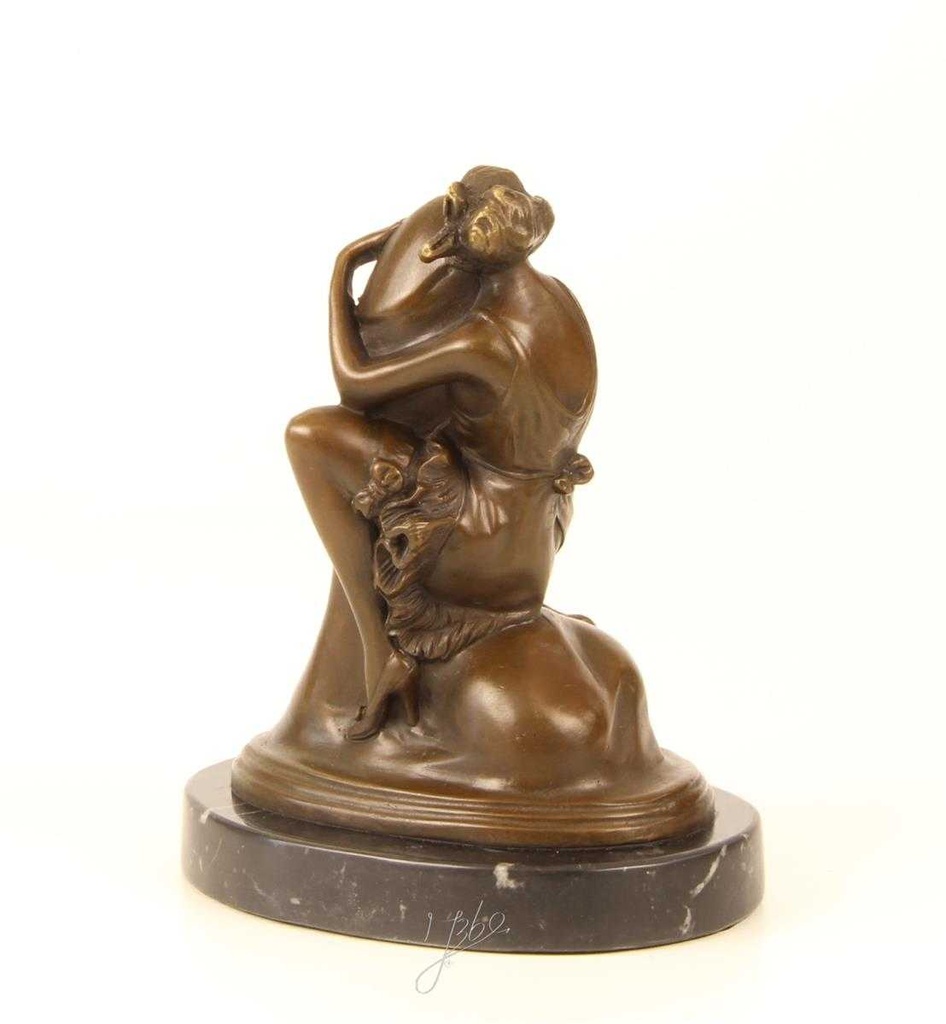 [LA-47209] Bronzeskulptur Bronzefigur Erotik Frau umarmt Phallus Penis Bild 9