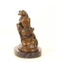 [LA-47209] Bronzeskulptur Bronzefigur Erotik Frau umarmt Phallus Penis Bild 11