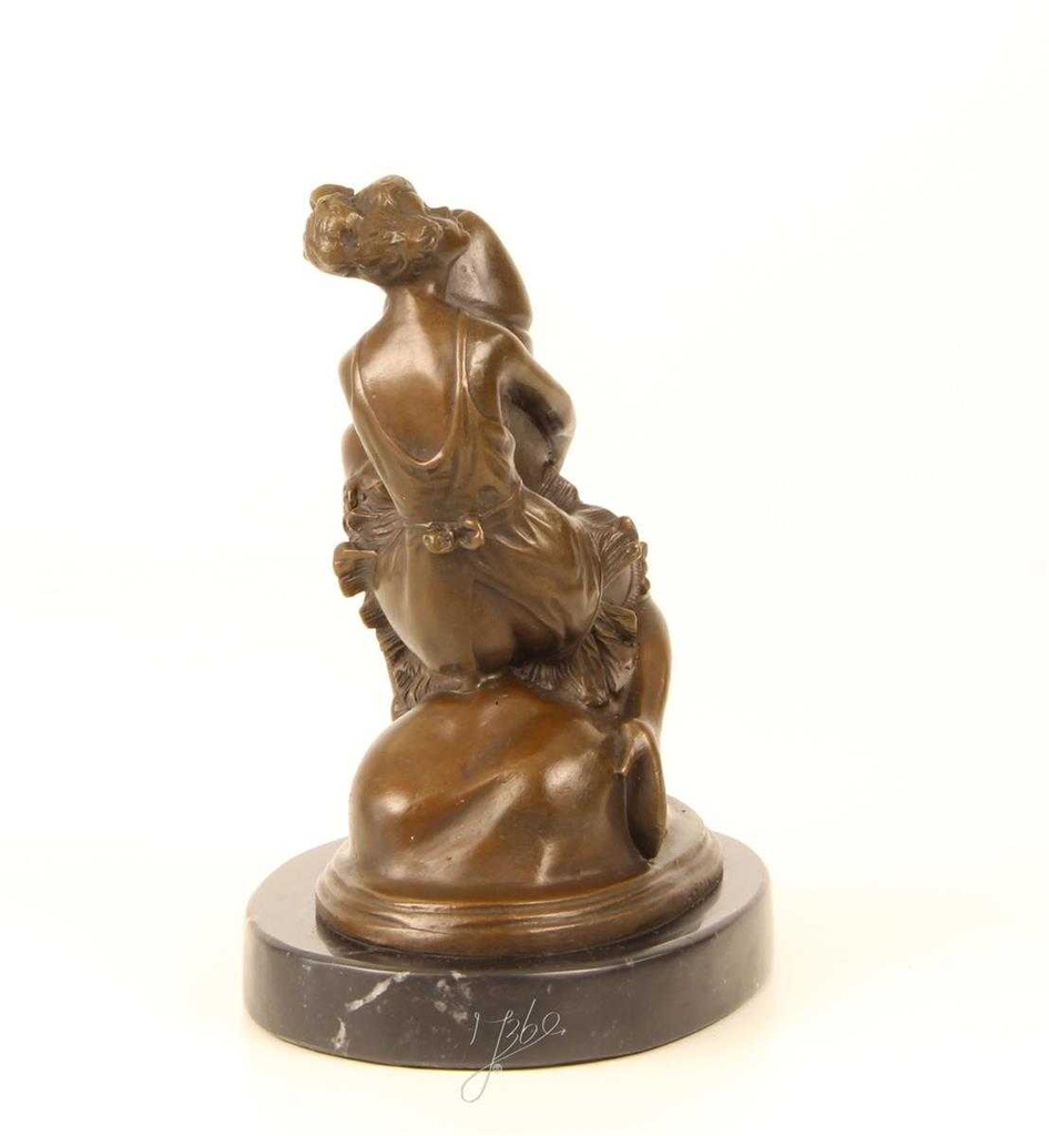 [LA-47209] Bronzeskulptur Bronzefigur Erotik Frau umarmt Phallus Penis Bild 12