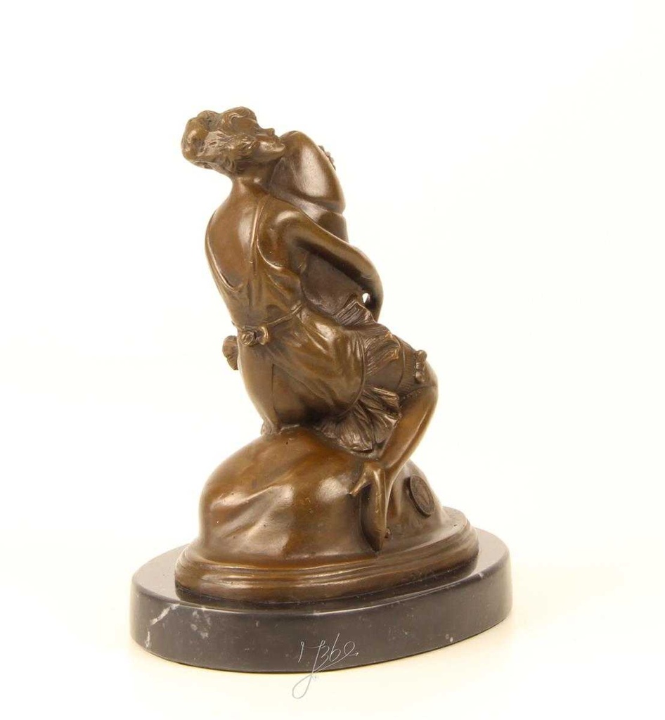 [LA-47209] Bronzeskulptur Bronzefigur Erotik Frau umarmt Phallus Penis Bild 13