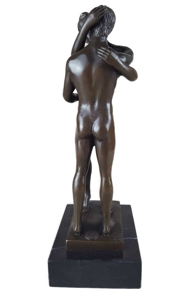 [LA-47214] Bronzeskulptur Bronzefigur Erotik Gays 2 Sich Küssende Männer Bild 3