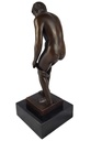 [LA-47215] Bronzeskulptur Bronzefigur Erotik stehender Mann zieht sich aus Bild 4