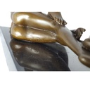[LA-47216] Bronzeskulptur Bronzefigur Erotik Mann Frau liegend Liebesakt Bild 7