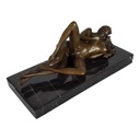 [LA-47216] Bronzeskulptur Bronzefigur Erotik Mann Frau liegend Liebesakt Bild 11
