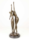 [LA-47225] Bronzeskulptur Bronzefigur Tanzendes Paar Abstrakt-Stil Bild 6