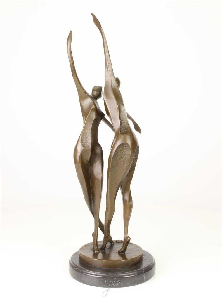 [LA-47225] Bronzeskulptur Bronzefigur Tanzendes Paar Abstrakt-Stil Bild 8
