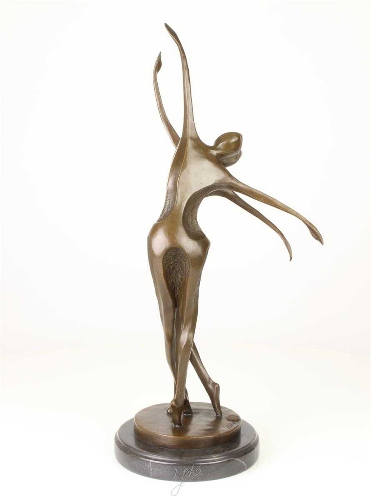 [LA-47225] Bronzeskulptur Bronzefigur Tanzendes Paar Abstrakt-Stil Bild 11