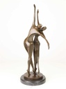 [LA-47225] Bronzeskulptur Bronzefigur Tanzendes Paar Abstrakt-Stil Bild 13