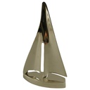 [LA-49004] Skulptur Figur Aluminium vernickelt Schiff #49004 Bild 2