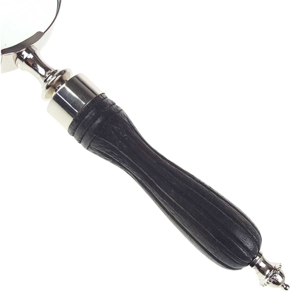 [LA-49008] Leselupe Handlupe Vergrößerungsglas vernickelt griff D 10-L 25cm Bild 4