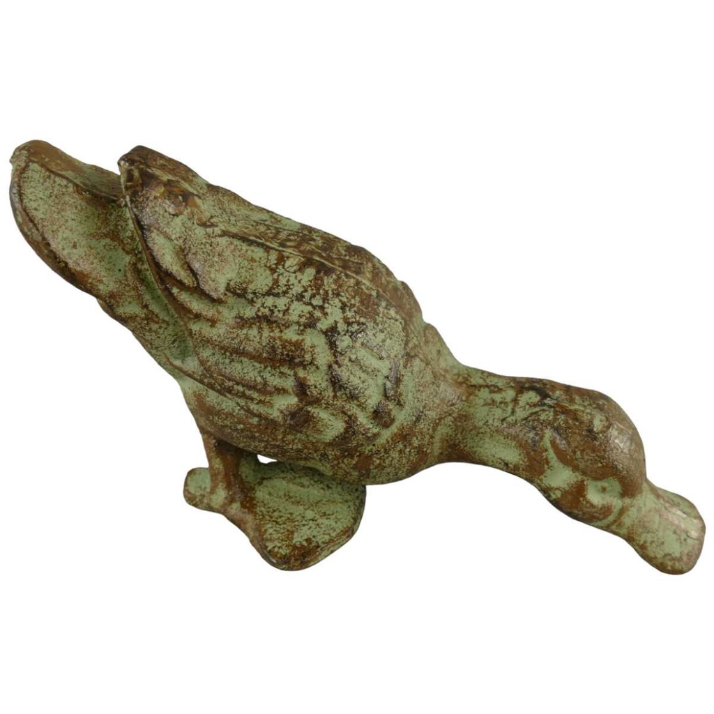 [LA-49038] Gusseisen Figur Skulptur Ente farbig L 22cm Bild 2
