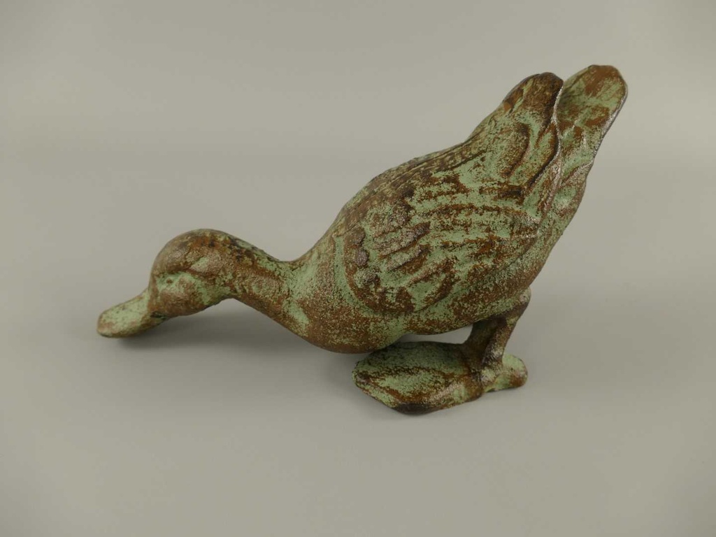 [LA-49038] Gusseisen Figur Skulptur Ente farbig L 22cm Bild 3