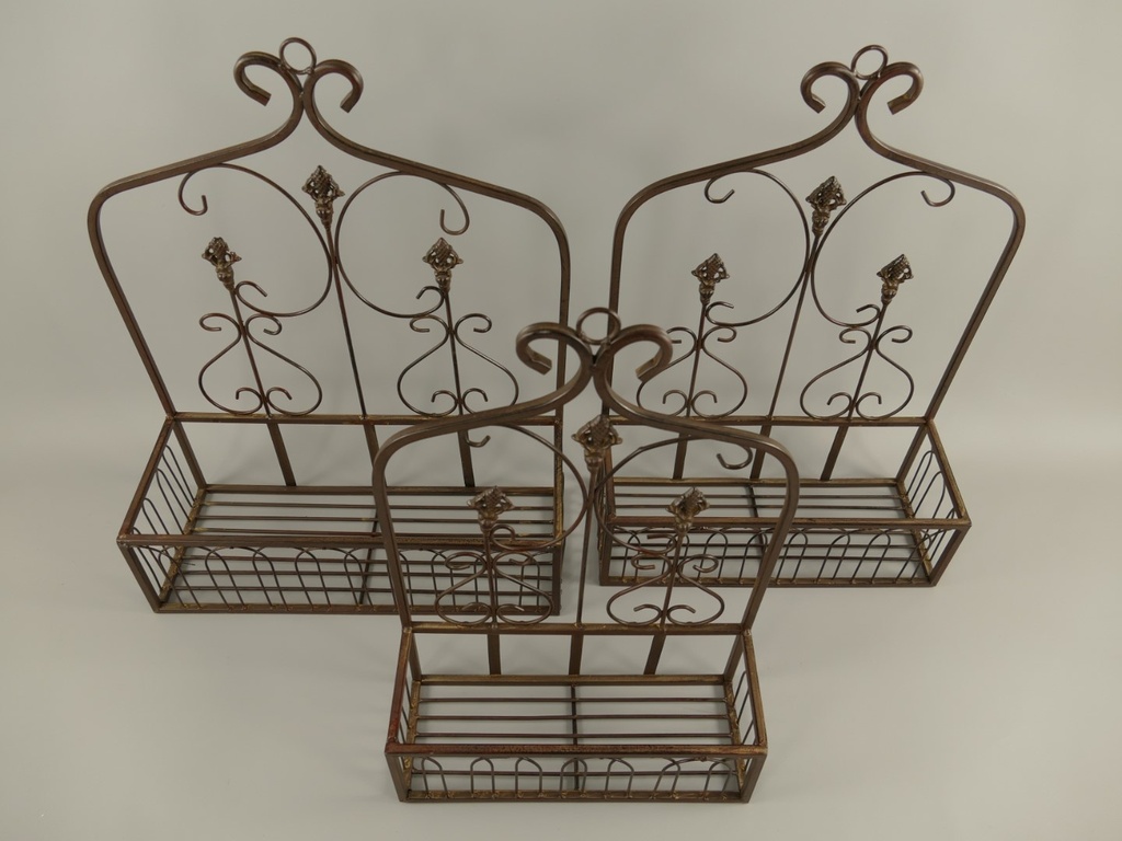 [LA-49089] Eisen Wandhänger Rostig 3st. H 51-46x30/40cm Bild 2