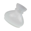 [LA-49147] Lampenschirm Ersatzglas Ersatzschirm Glasschirm Petroleum Vesta weiß Bild 2
