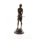 [LA-49789] Bronzeskulptur Bronzefigur Frau mit Reitgerte Bild 9