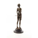 [LA-49789] Bronzeskulptur Bronzefigur Frau mit Reitgerte Bild 11