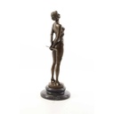 [LA-49789] Bronzeskulptur Bronzefigur Frau mit Reitgerte Bild 12