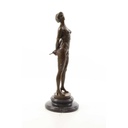 [LA-49789] Bronzeskulptur Bronzefigur Frau mit Reitgerte Bild 14