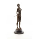 [LA-49789] Bronzeskulptur Bronzefigur Frau mit Reitgerte Bild 15