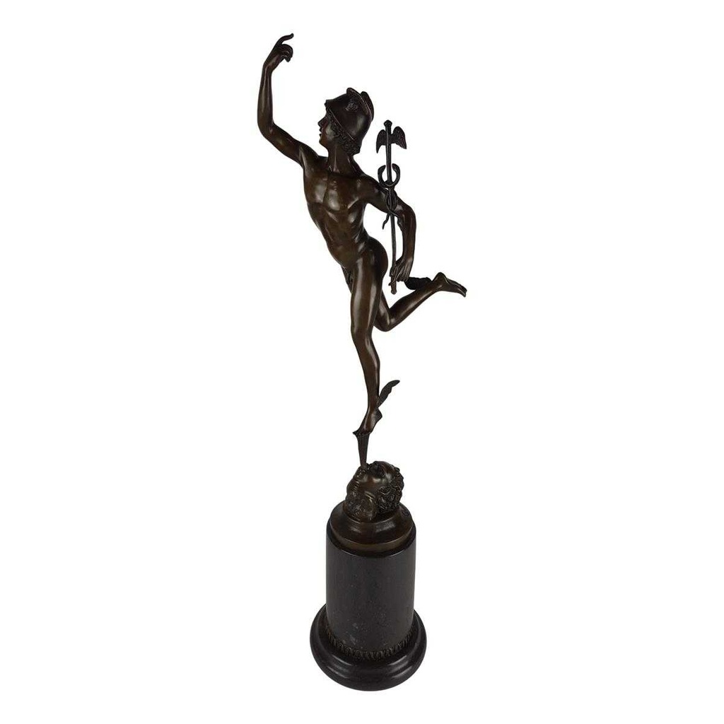 [LA-49801] Bronzeskulptur Bronzefigur Merkur Bild 2