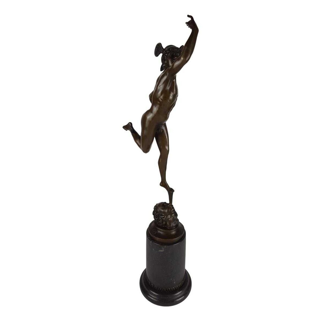 [LA-49801] Bronzeskulptur Bronzefigur Merkur Bild 5
