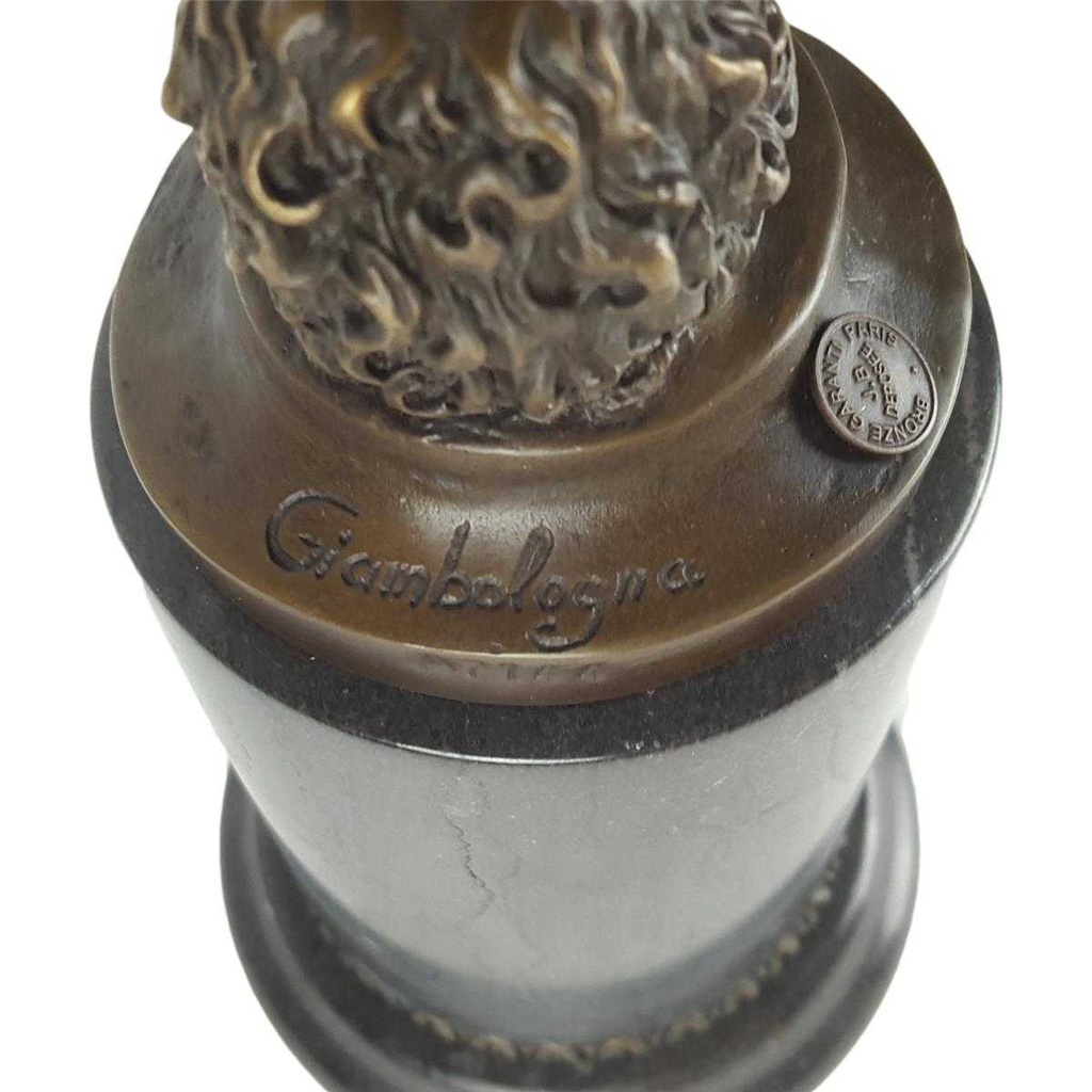 [LA-49801] Bronzeskulptur Bronzefigur Merkur Bild 6