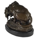 [LA-49803] Bronzeskulptur Bronzefigur Löwe mit Schlange Von A. Barye Bild 2
