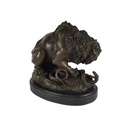 [LA-49803] Bronzeskulptur Bronzefigur Löwe mit Schlange Von A. Barye Bild 4