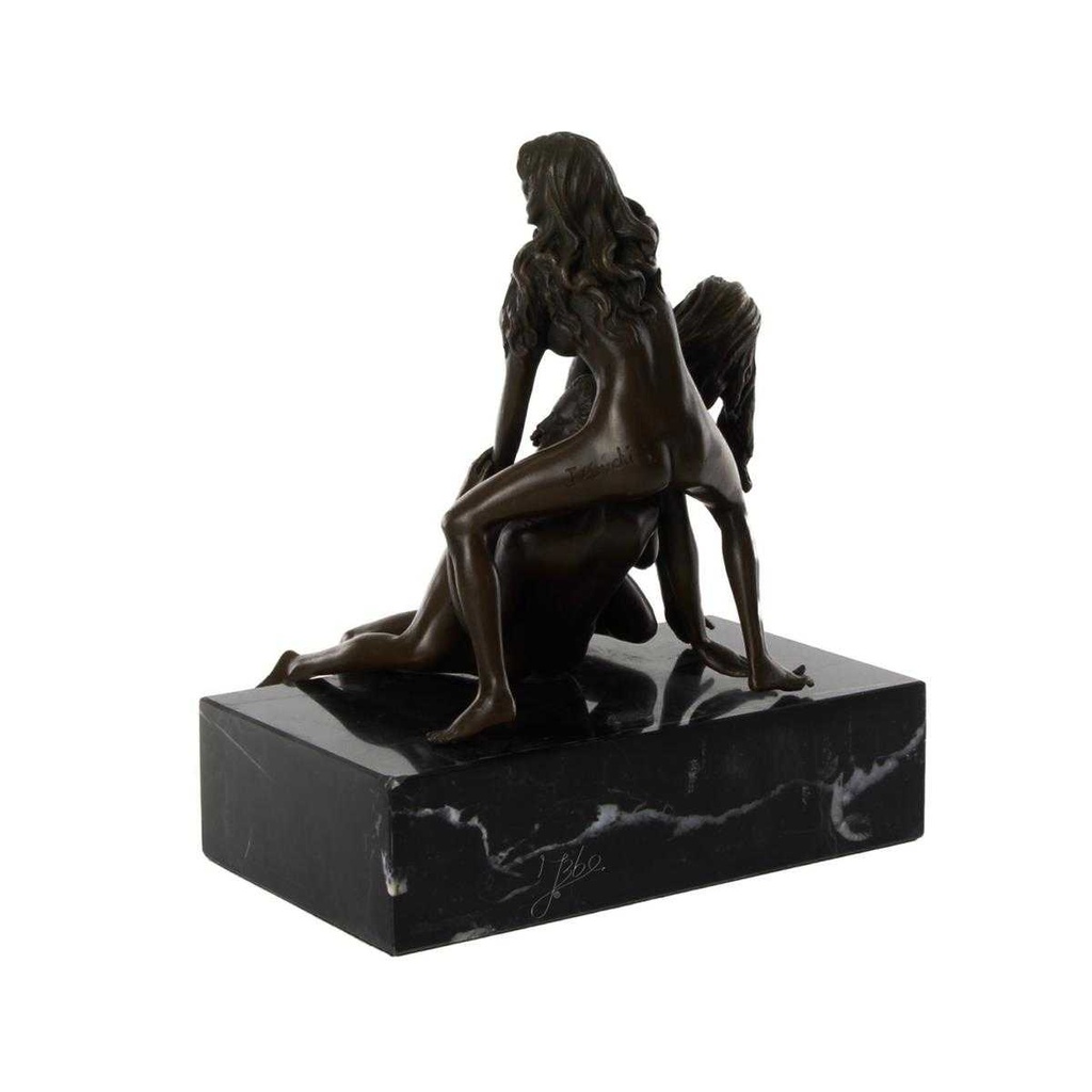 [LA-49833] Bronzeskulptur Bronzefigur Erotik Kamasutra Gang Bang Mann 2 Frauen Bild 7