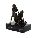 [LA-49833] Bronzeskulptur Bronzefigur Erotik Kamasutra Gang Bang Mann 2 Frauen Bild 9