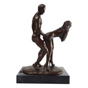 [LA-49837] Bronzeskulptur Bronzefigur Erotik Akt verliebtes Paar Mann Frau Bild 4
