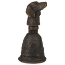 [LA-49859] Tischglocke Bronzeskulptur Bronzefigur Hundekopf Griff Bild 2