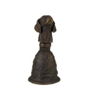 [LA-49859] Tischglocke Bronzeskulptur Bronzefigur Hundekopf Griff Bild 4