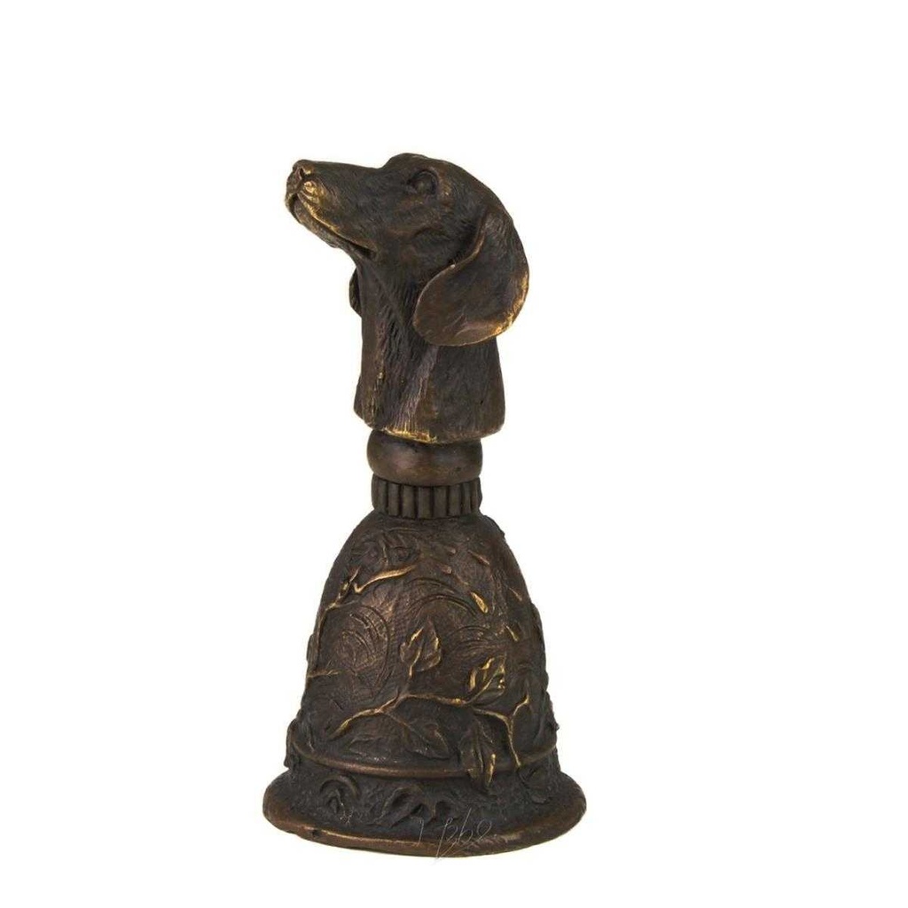 [LA-49859] Tischglocke Bronzeskulptur Bronzefigur Hundekopf Griff Bild 7