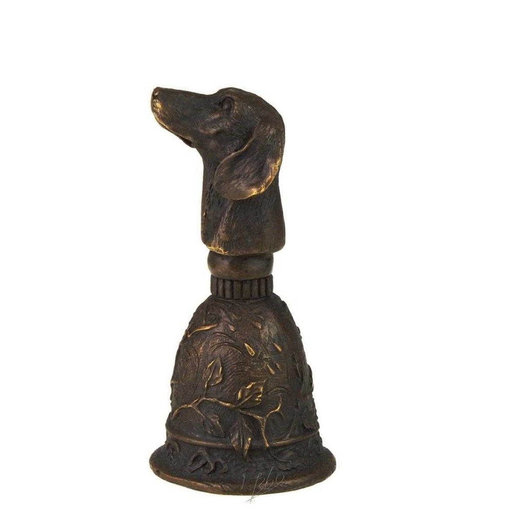 [LA-49859] Tischglocke Bronzeskulptur Bronzefigur Hundekopf Griff Bild 8