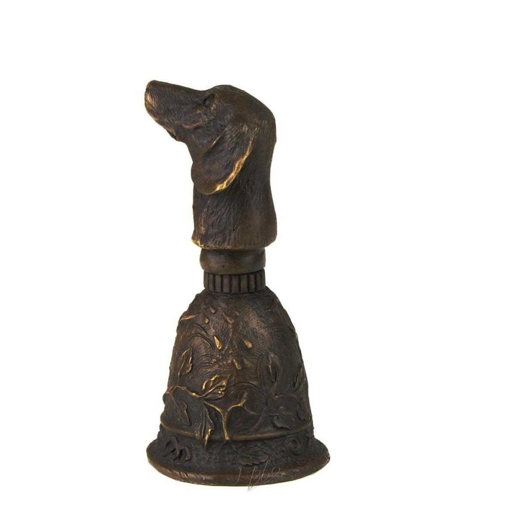 [LA-49859] Tischglocke Bronzeskulptur Bronzefigur Hundekopf Griff Bild 9