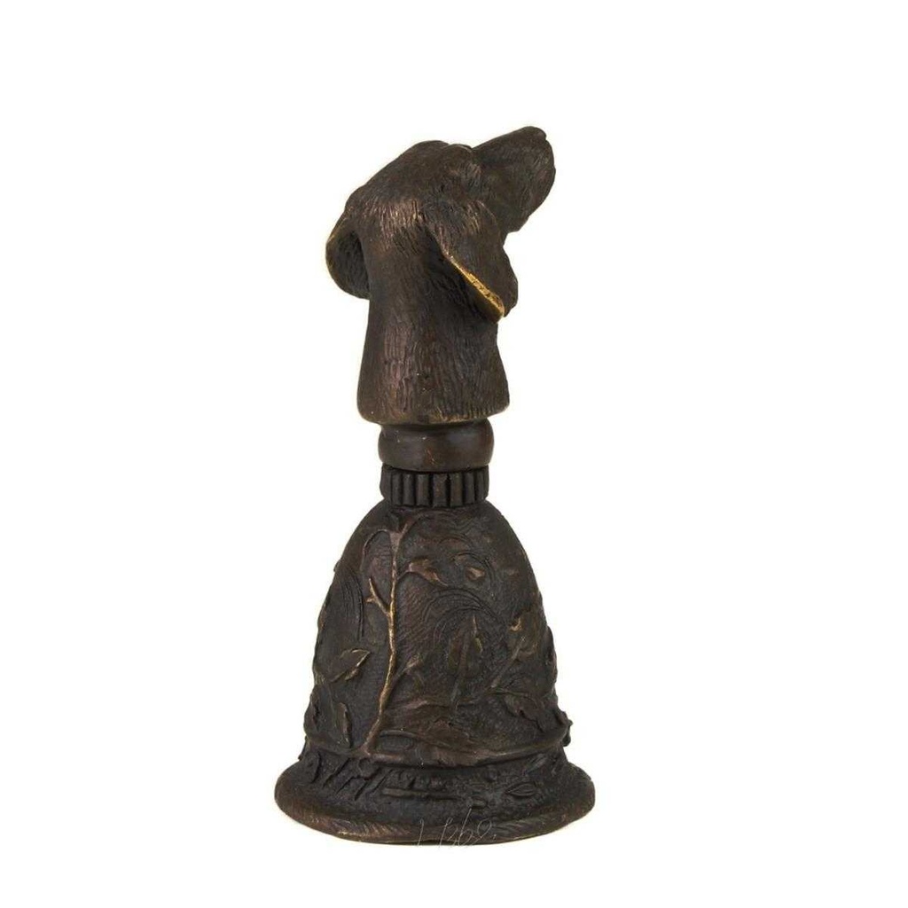 [LA-49859] Tischglocke Bronzeskulptur Bronzefigur Hundekopf Griff Bild 14