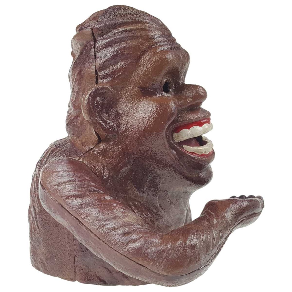 [LA-49887] Spardose Geldbank Skulptur Gusseisen Happy Sasquatch mechanisch Bild 3