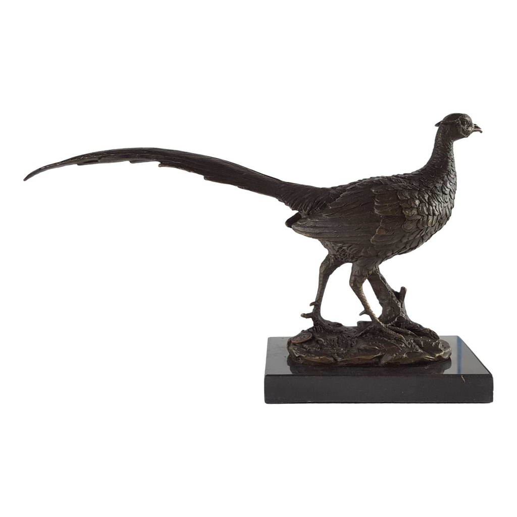 [LA-49921] Bronzeskulptur Bronzefigur Fasan Bild 5
