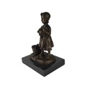 [LA-49924] Bronzeskulptur Bronzefigur Mädchen mit Traubenkorb Bild 2