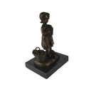 [LA-49924] Bronzeskulptur Bronzefigur Mädchen mit Traubenkorb Bild 5