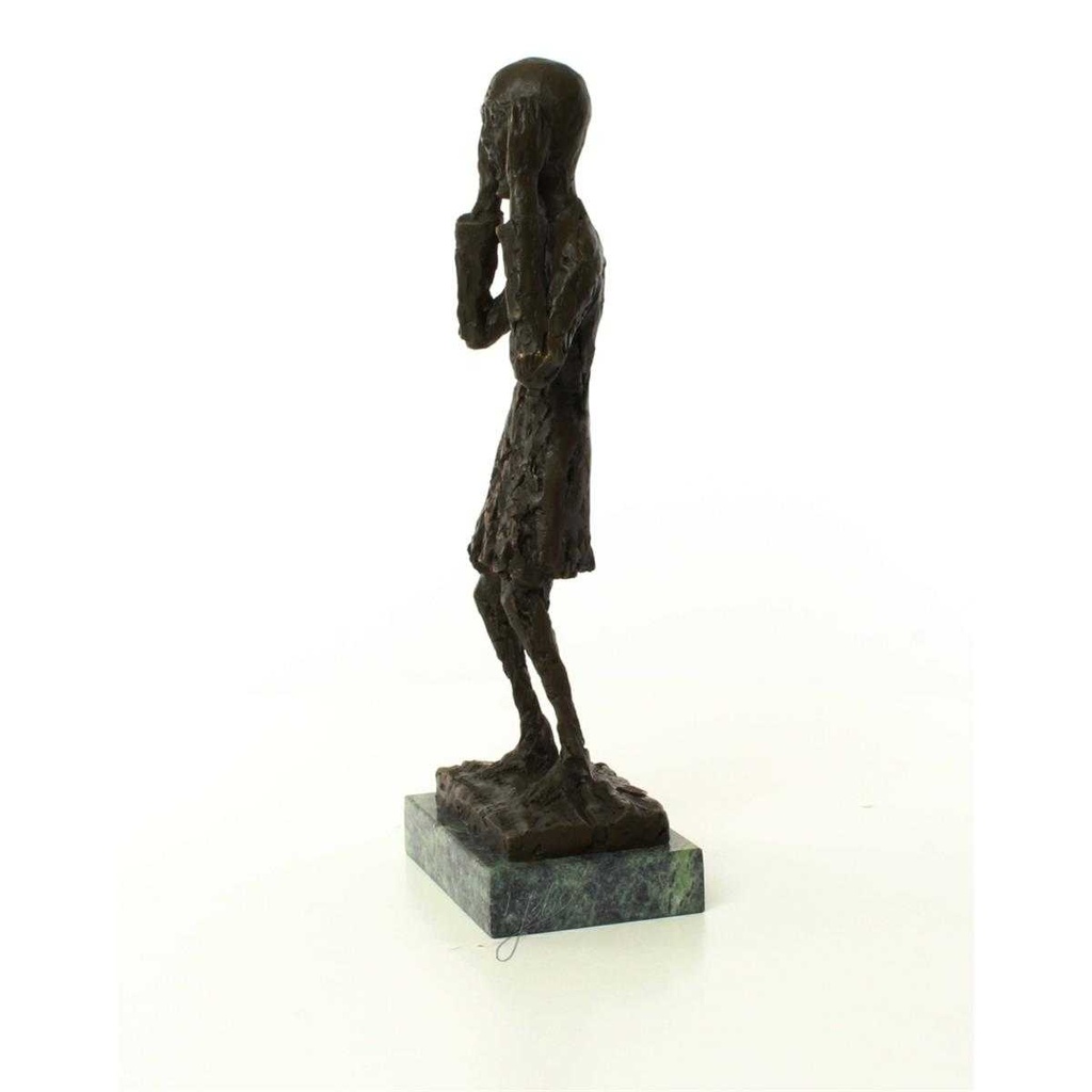 [LA-50195] Bronzeskulptur Bronzefigur Der Schrei Bild 4