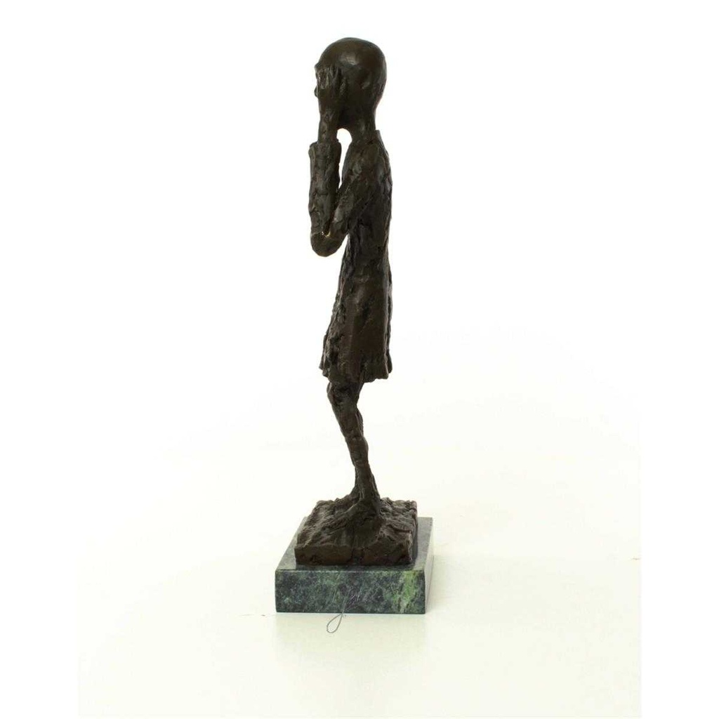 [LA-50195] Bronzeskulptur Bronzefigur Der Schrei Bild 5