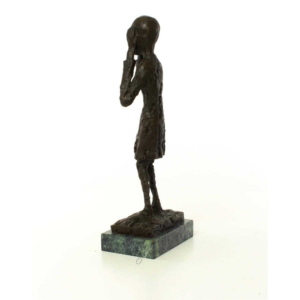 [LA-50195] Bronzeskulptur Bronzefigur Der Schrei Bild 6