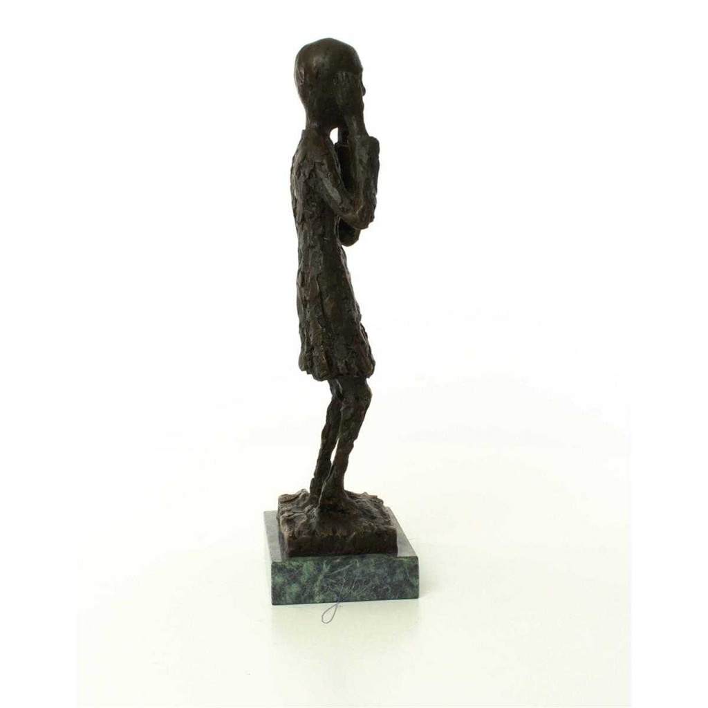 [LA-50195] Bronzeskulptur Bronzefigur Der Schrei Bild 12