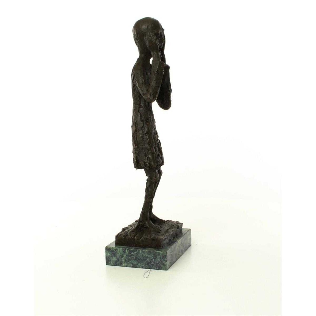 [LA-50195] Bronzeskulptur Bronzefigur Der Schrei Bild 13