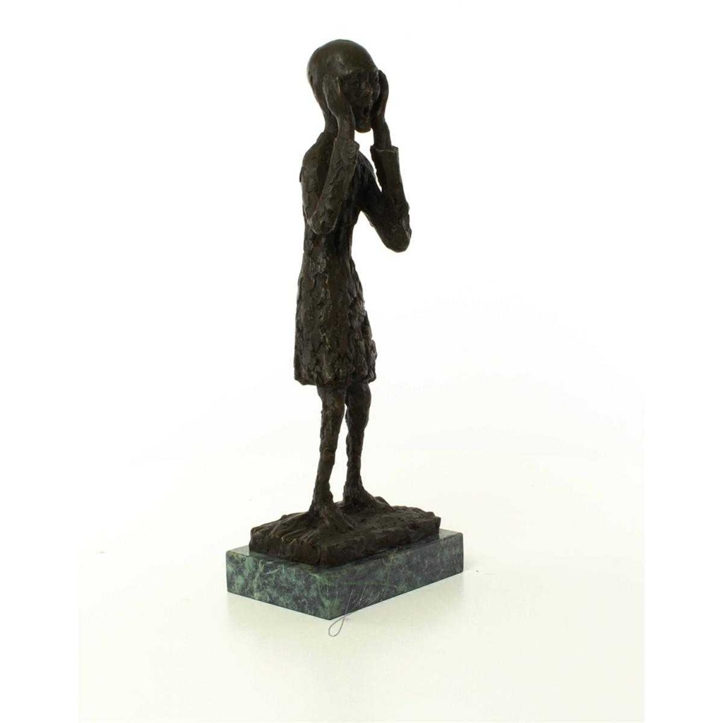 [LA-50195] Bronzeskulptur Bronzefigur Der Schrei Bild 14