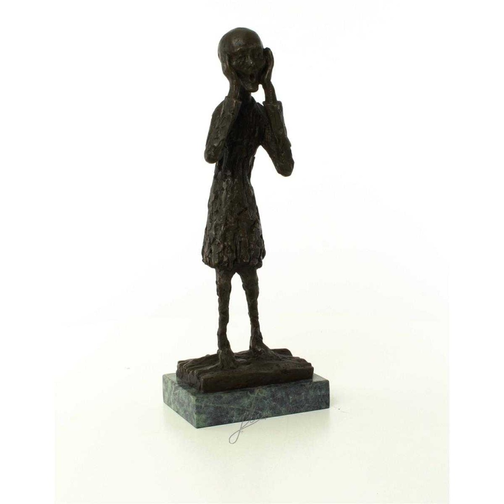 [LA-50195] Bronzeskulptur Bronzefigur Der Schrei Bild 15